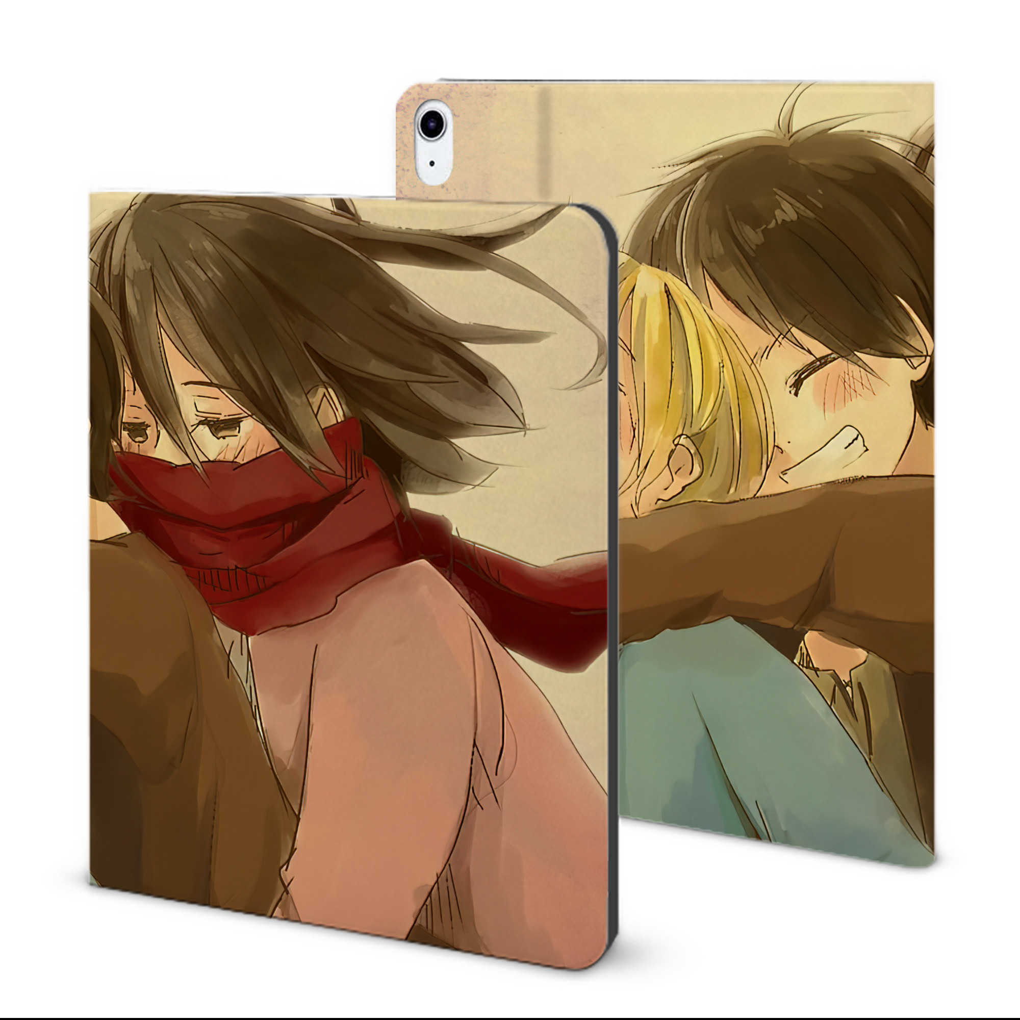 （画像用） 進撃の巨人 Attack on Titan IPad ケース ブック型 PUレザー TPU 耐衝撃 軽量 薄型 ペン収納なし 全面保護 IPad 各モデル対応